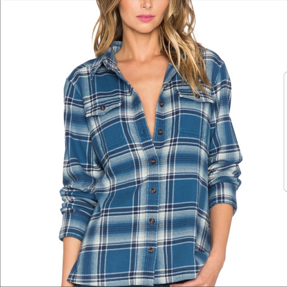 Patagonia blue fleece shirt